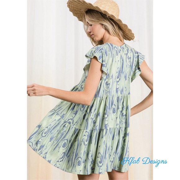 LAST 1! V Neck Ruffle Sleeves, Tiered Ruffle Tunic - Picture 10 of 11